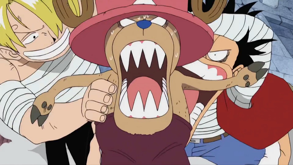 One Piece EP 87. Straw hats being the straw hats in Drum Island Arc.
