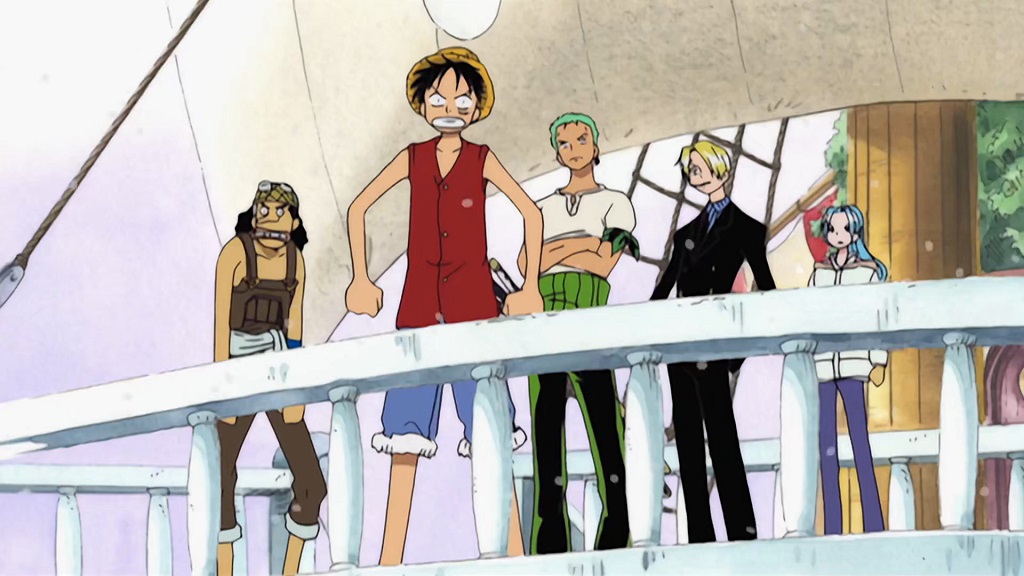 One piece Episode 80. Straw Hats are all pretty strong individuals.