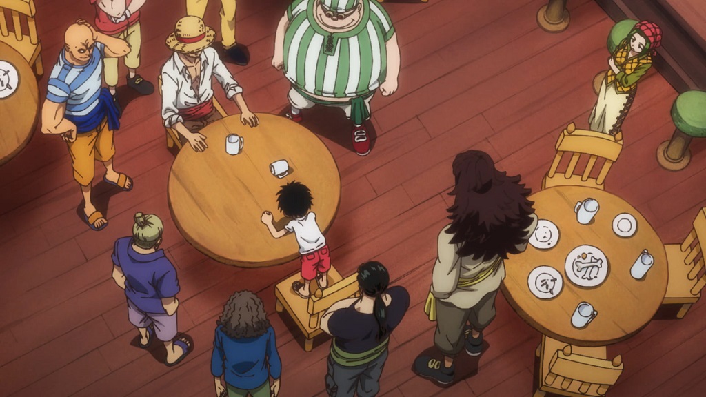One piece Episode 1030 Luffy spending time with Red-Haired Pirates!