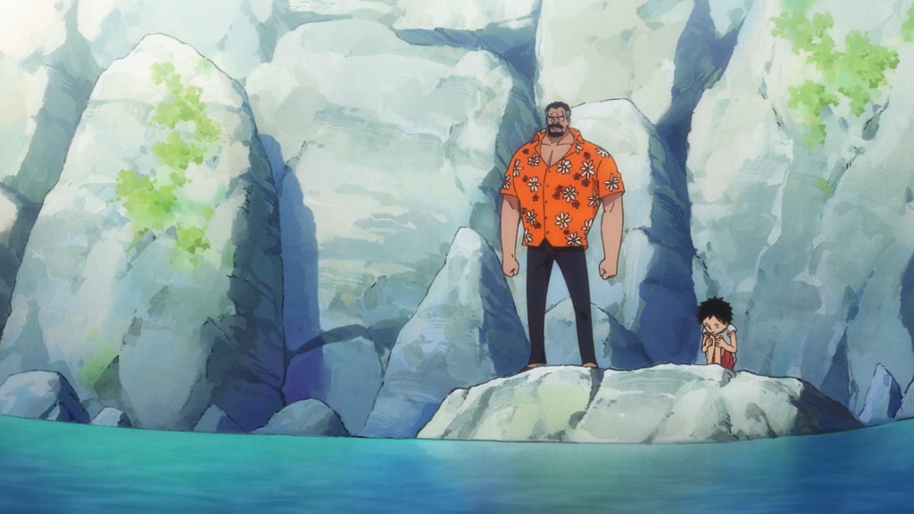 One piece Episode 1030 Garp and Luffy talk about the future.