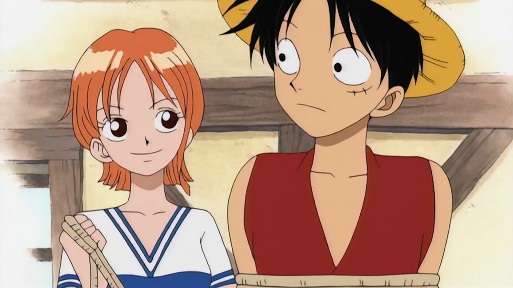 One piece Episode 5 Nami selling Luffy for money.