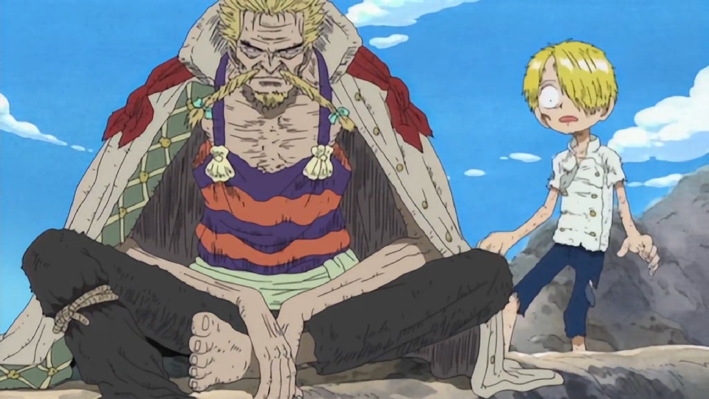 One Piece 831 Zeff Saved Sanji when they were stranded on a deserted island.