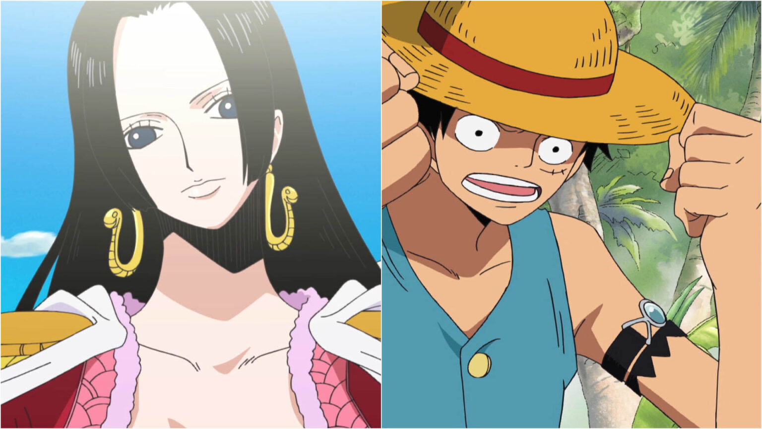 One Piece Luffy and Boa Hancock in Amazon Lily Arc
