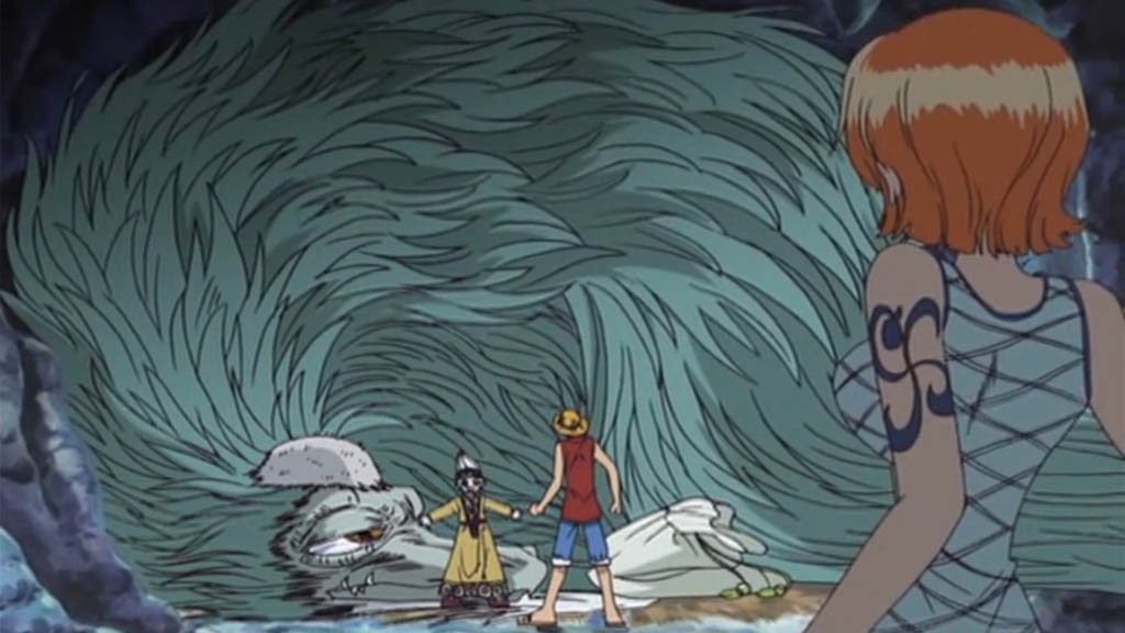 One Piece Nami finds out Api's secret in Episode 61, Warship Island Arc