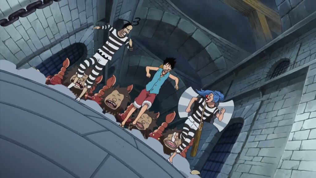 Buggy joined Monkey D Luffy in the escape from Impel Down.