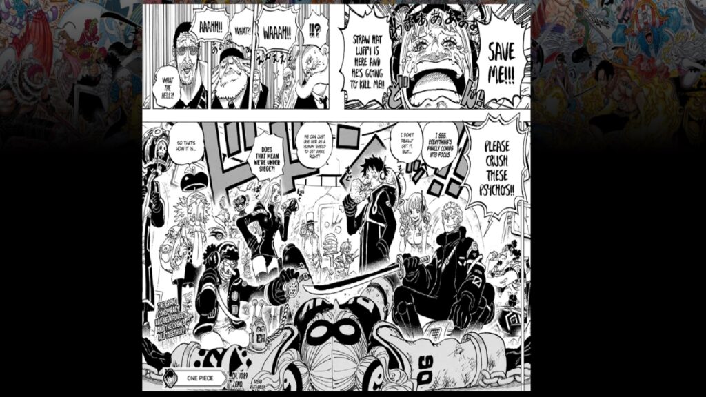 Strawhats find york begging for dear life.