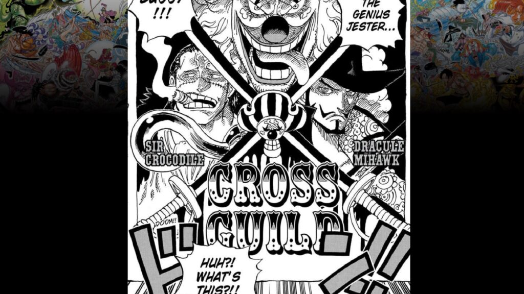 One Piece Chapter 1065 Crocodile and Mihawk use buggy as their front to create the Cross-Guild.