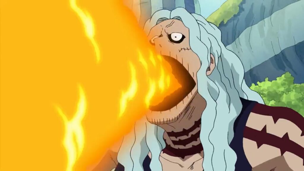 One piece Episode 390. Heat has the power of generating fires. It is not yet confirmed if is a devil fruit power.