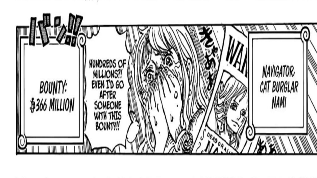 One Piece Chapter 1058 Nami gets a big boost in her bounty after the performance in the Wano Arc.