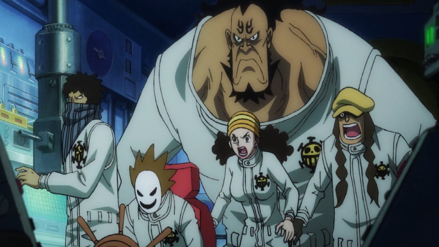 One Piece 1037 the Heart Pirates are led by Trafalgar Law.