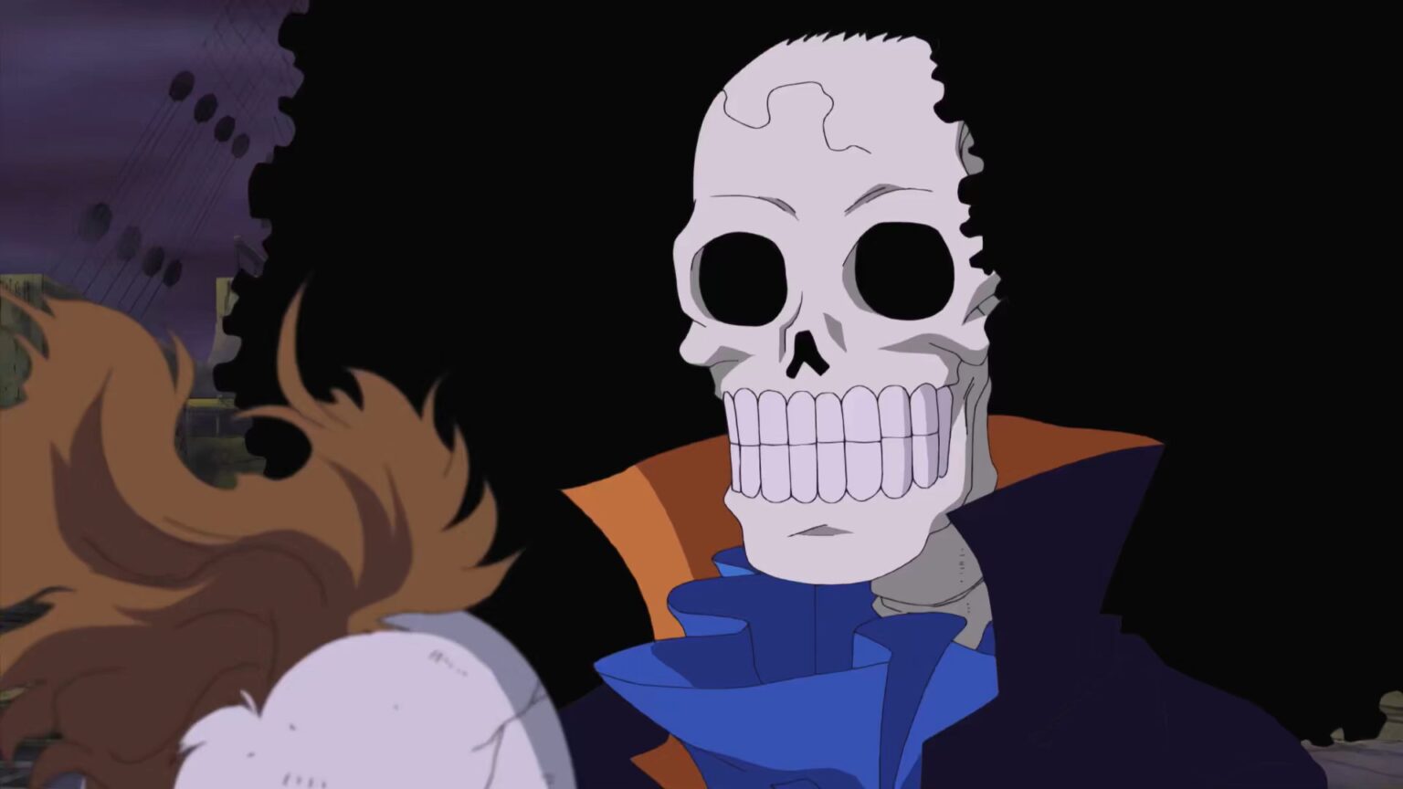 One Piece 389 Brook is the musician of StrawHats pirates.