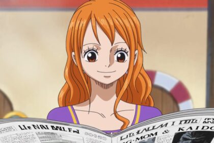 One Piece 879 Nami read the news about Vivi and the Reverie.