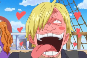 One Piece 879 Sanji Blushing at the picture of Vivi.