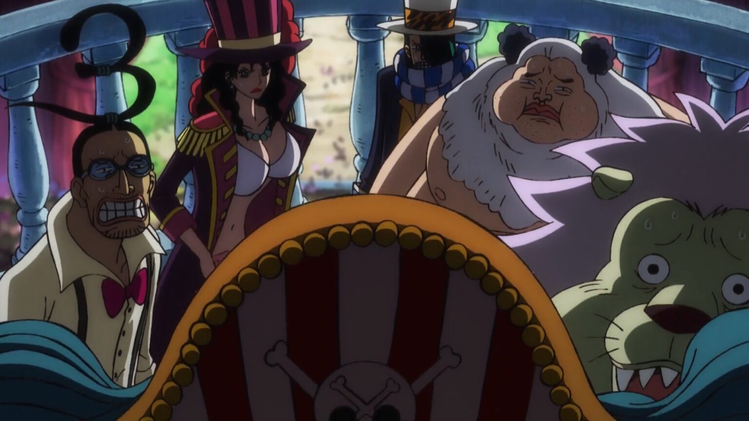 One Piece 957 The buggy Pirates consists of some characters meet in east Blue and escapes from Impel Down.