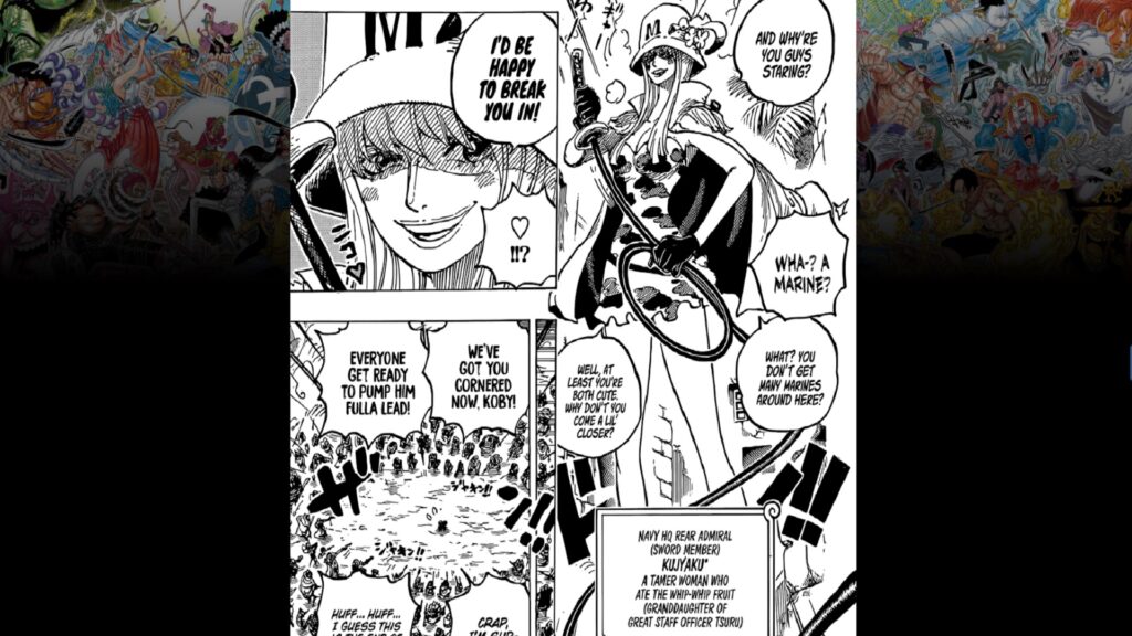 One Piece Chapter 1080 Kujaku is the grand daughter of Vice Admiral Tsuru.