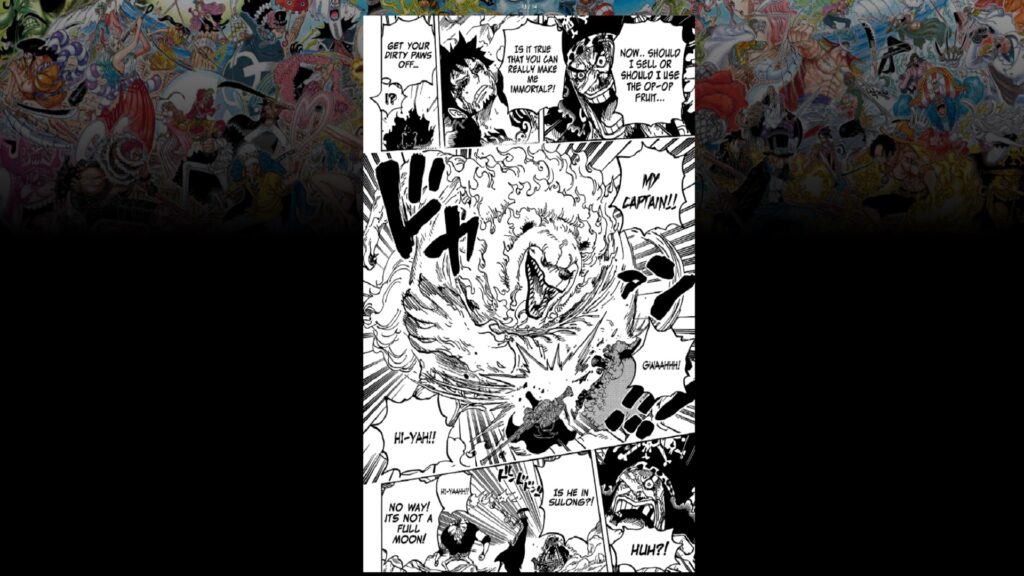 One Piece 1081 Law loses to Blackbeard but bepo used Surlong to save his captain.