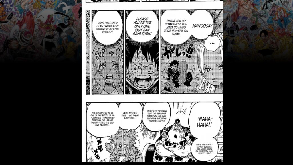 One Piece Chapter 1090 An interesting fact is that S-Snake inherited the personality of Boa Hancock not only her powers.