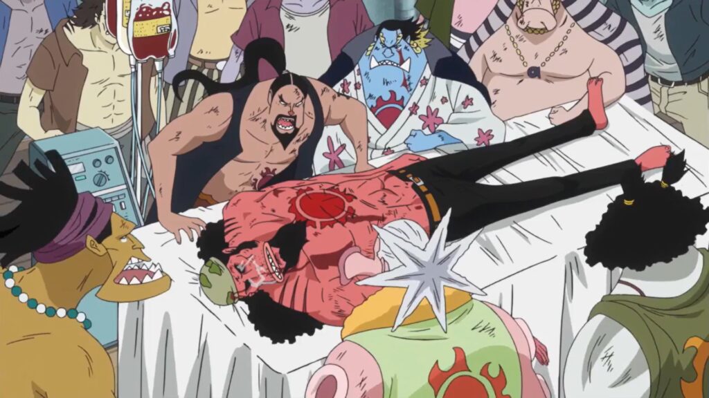 One Piece Episode 555 Fisher Tiger died after the fight against Kizaru.