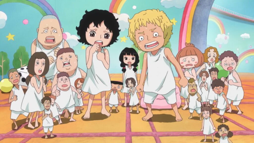 One Piece 623 The Kids from Punk Hazard were adopted by the G5 Unit and are protected by Tashigi.