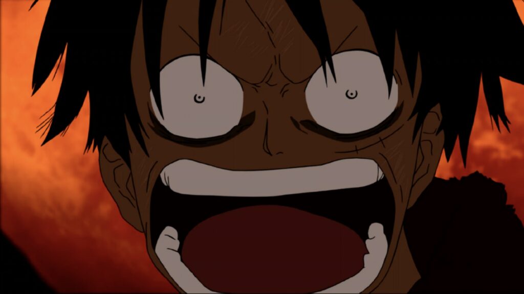One Piece Movie 6 Luffy Screaming at the moment he has to take the Trials of Hell.