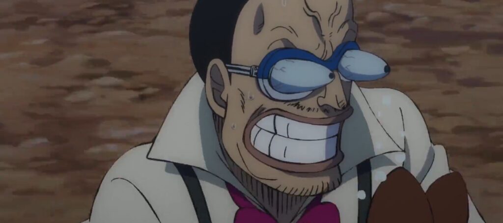 One Piece Stampede Galdino is also known as MR 3. He was a member of the Baroque Works.