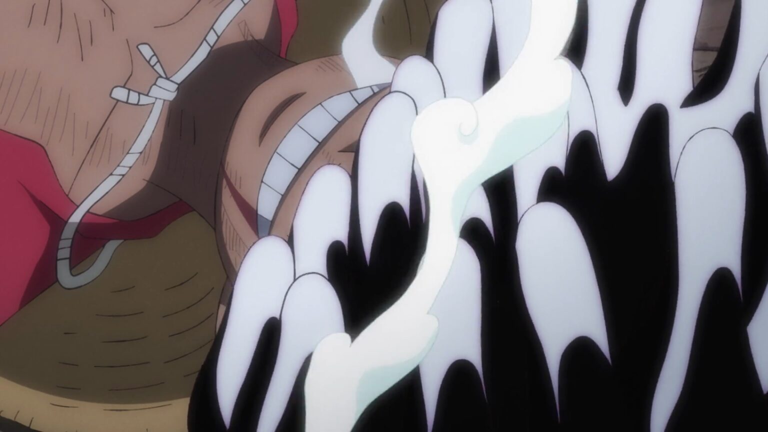 Luffy uses Gear 5.
