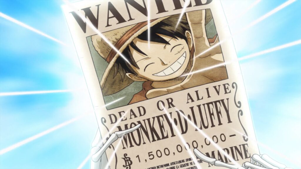 One piece 8798 1.5B Berry bounty of Straw Hat Luffy after defeating two of the sweet commanders.