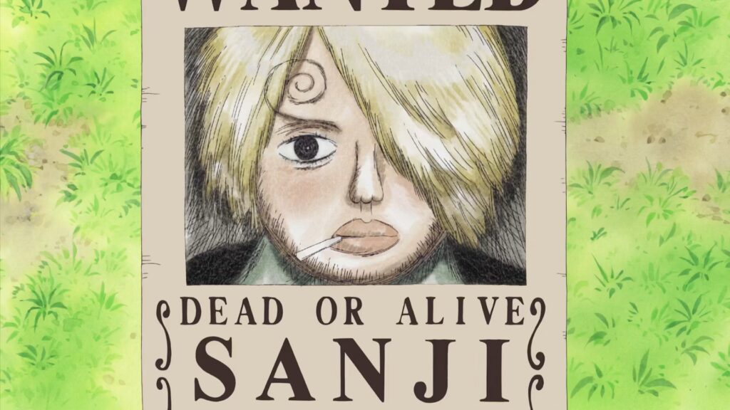 When Sanji got the first bounty poster he created trouble for a guy called Duval, whose drawing looked the same.
