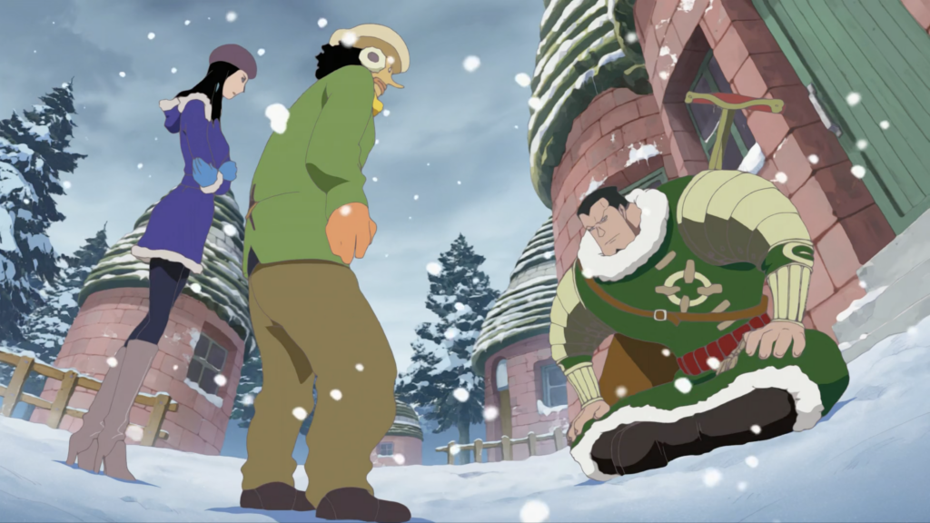 Movie 9 One Piece Dalton Explain the situation to Robin and Usopp.