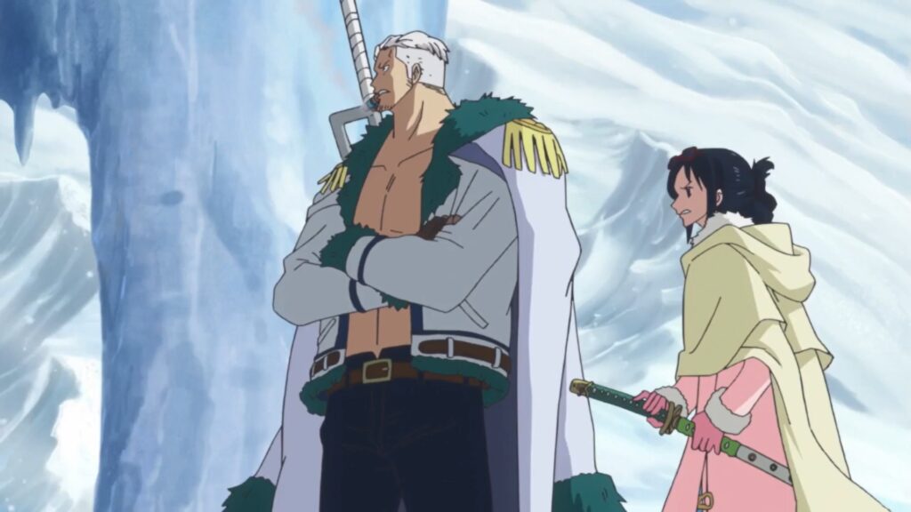 One Piece Ep 580. Navy Arrives on Punk Hazard and are welcomed by Law.