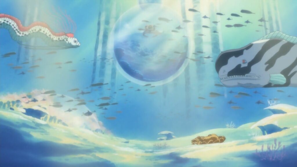 The Fish Men Island is a disputed territory, first under the protection of White Beard, then Big Mom then Luffy.