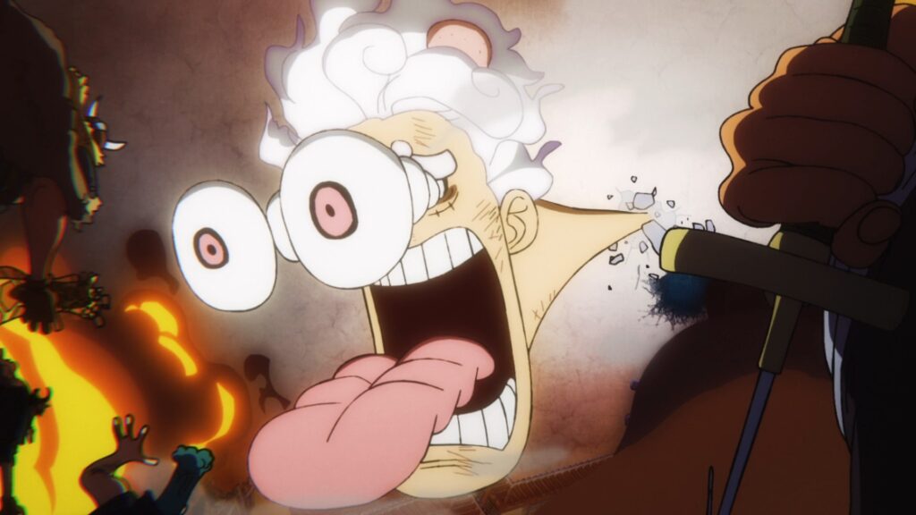 Luffy eye popping out in Episode 1072 One Piece