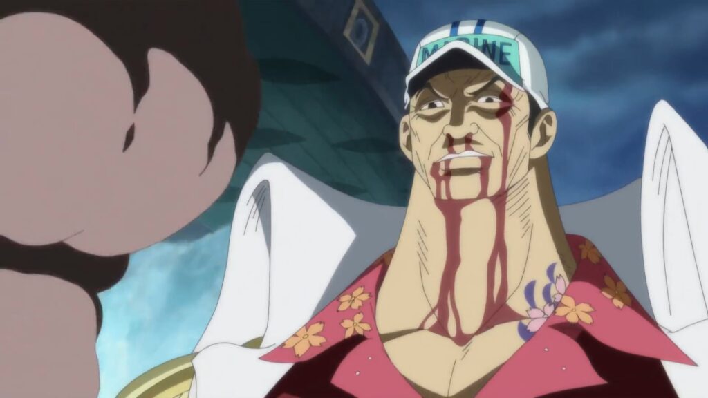 One Piece 489 Akainu is the new Fleet Admiral once Sengoku Stepped down.