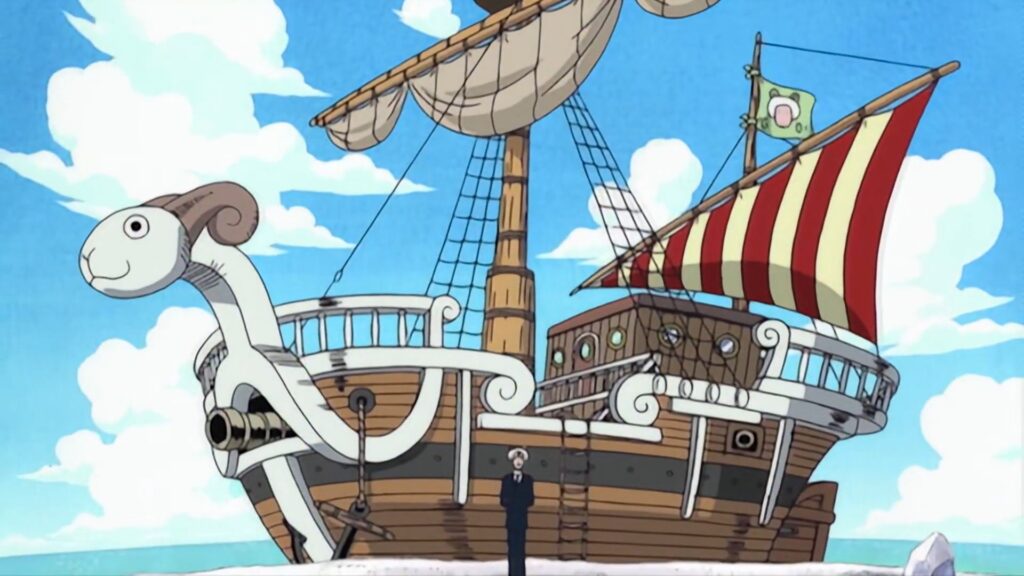 One Piece 17 The Going Merry has a fabled style for a ship.