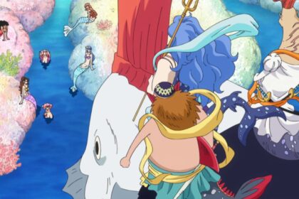 One Piece Merfolks and Fukaboshi are talking in episode 528