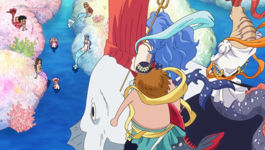 One Piece Merfolks and Fukaboshi are talking in episode 528