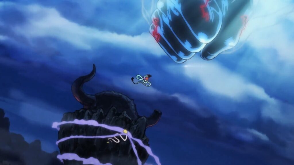 One Piece 1047 Luffy Unleashed a punch of the size of Onigashima upon Kaido. Luffy's Final Gear Five Attack.
