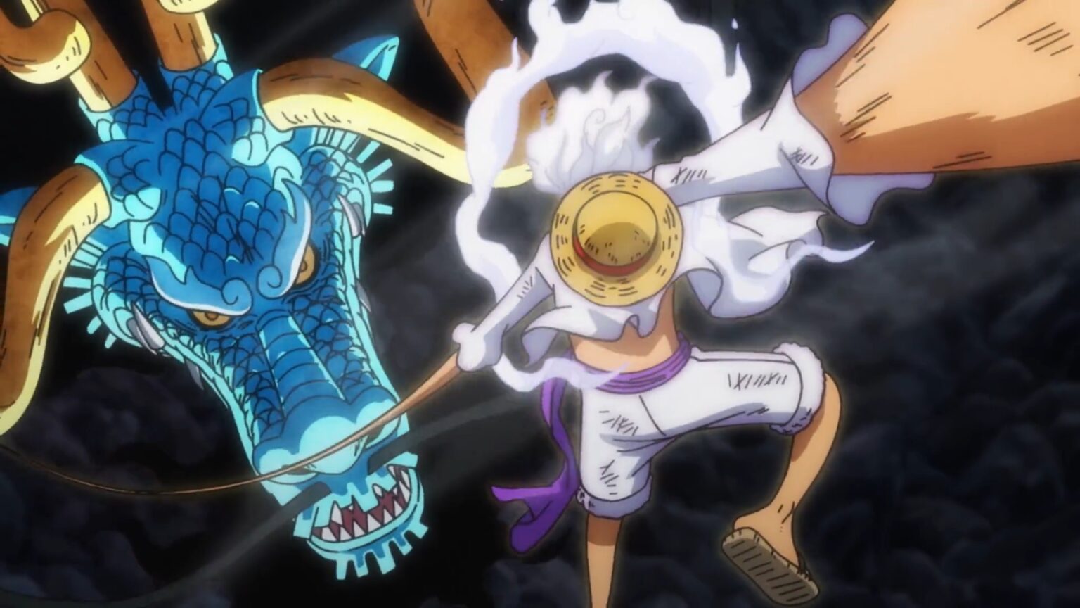 One Piece 1075 The fight between Kaido and Luffy is reaching its climax.
