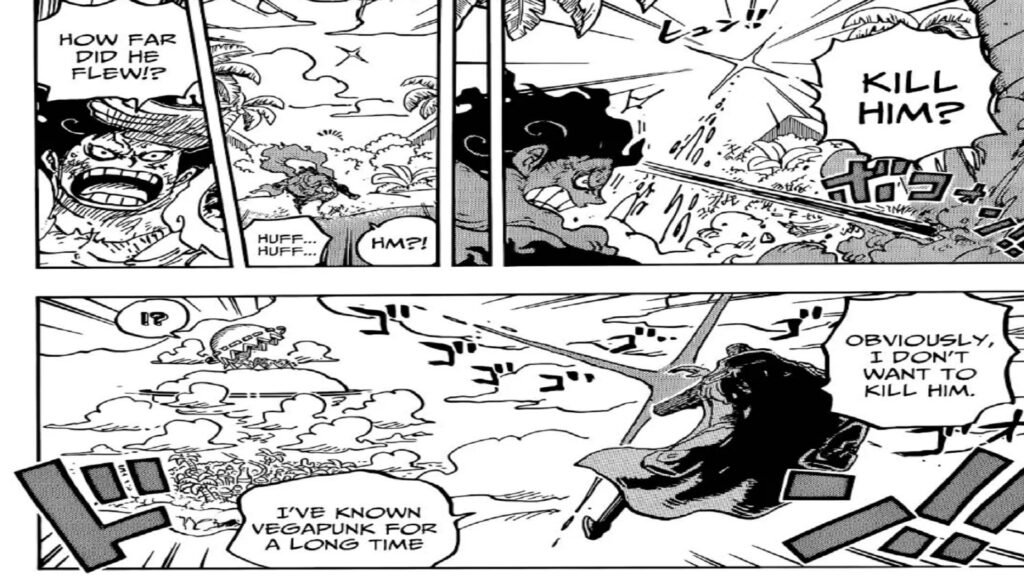 One Piece Chapter 1092 Kizaru admits that he follows orders and he does not really want to kill Vegapunk.