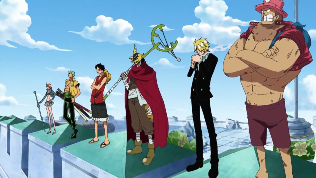 One Piece 283 The Straw Hats break in Enies Lobby to save Robin.