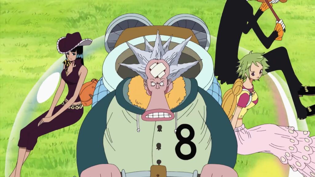 One Piece 390 Hachi Helps the strawhats to fight the dark King Rayleigh on Saboady Archipelago.