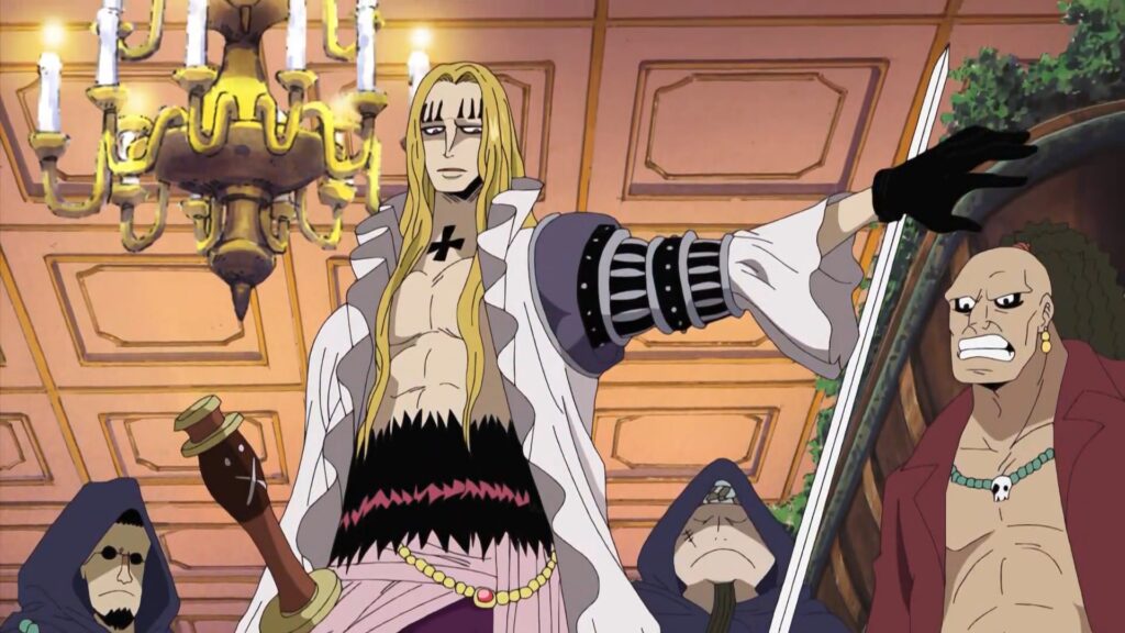 One Piece 392 Basil Hawkins tried to make an alliance with kid and Apoo but he betrayed them in the end.