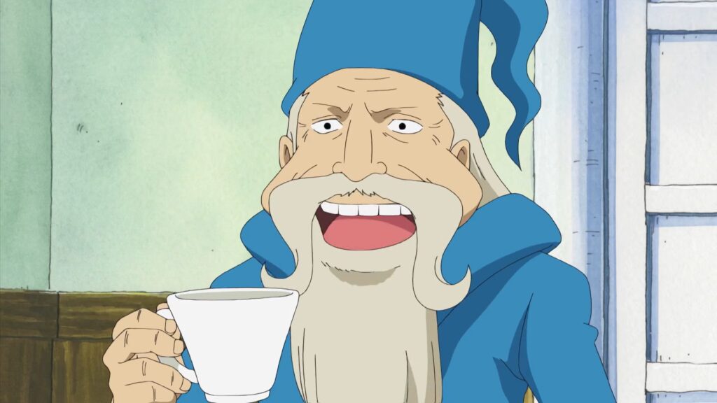 One Piece 418 Haredas is a scientist that studies the weather, he also taught nami weather Manipulation.
