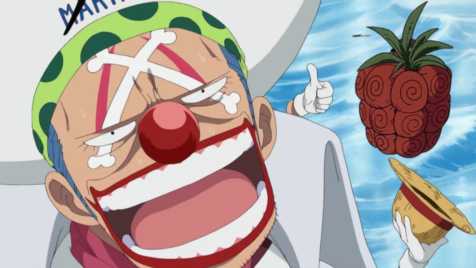 One Piece 489 The Devil Fruit of Buggy is called Bara Bara no Mi.