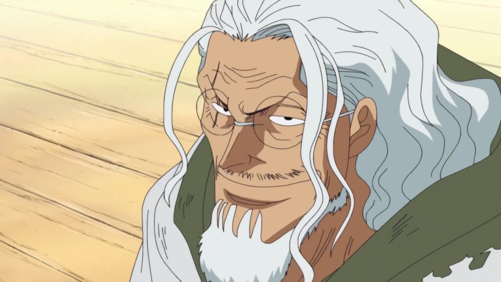 One Piece 511 Silver Rayleigh is a Sage , he is looking like an rugged old man, but he is strong.