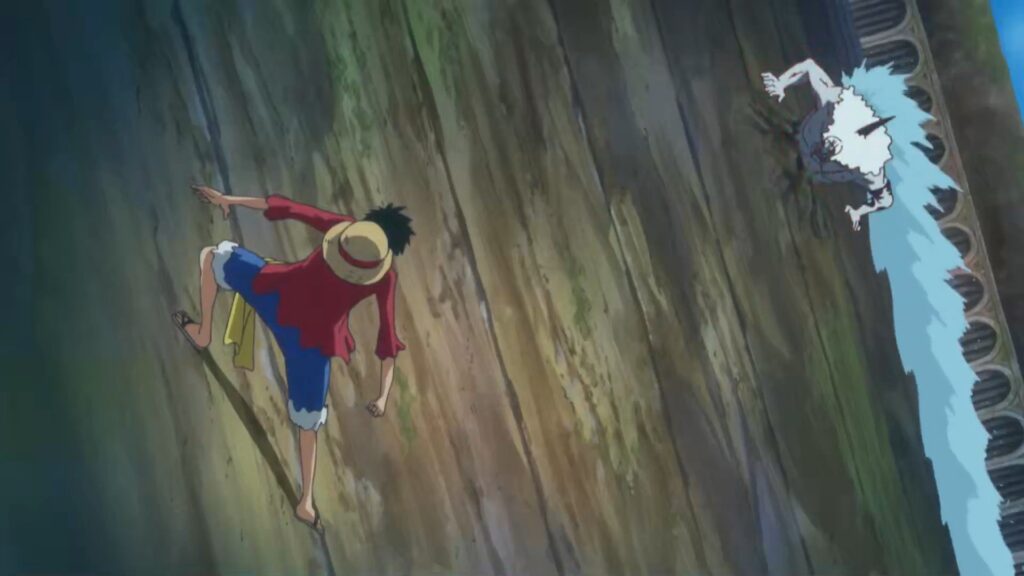 One Piece 518 Luffy Defeated Hordy with Gattling gun.