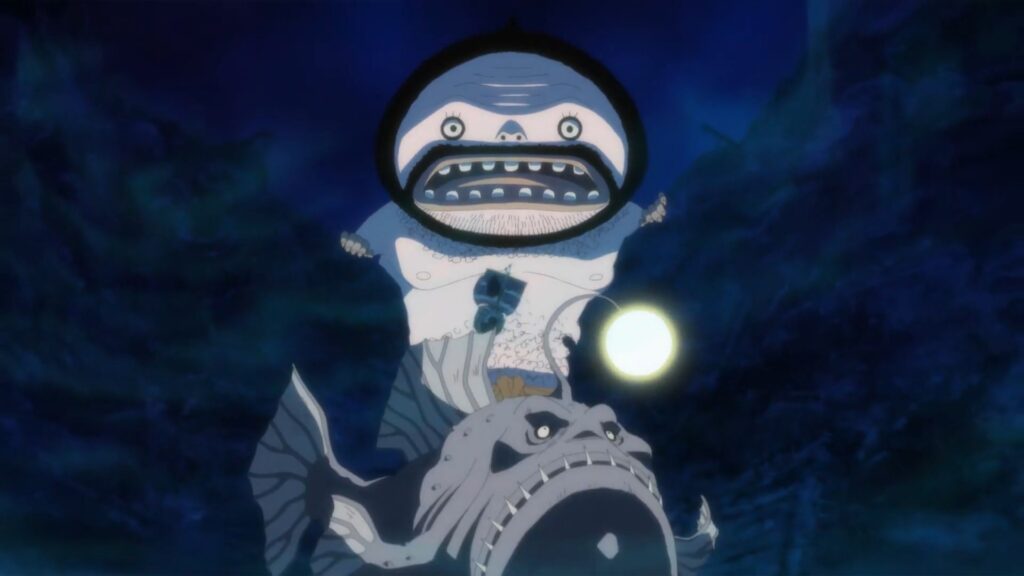 One Piece 525 wadatsumi is a giant fishman, who worked under Hordy now helping Luffy.