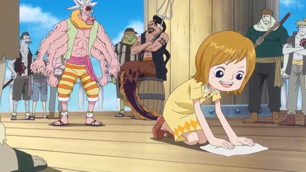 One Piece 541 Koala is a slave that has been saved by the fishmen pirates.