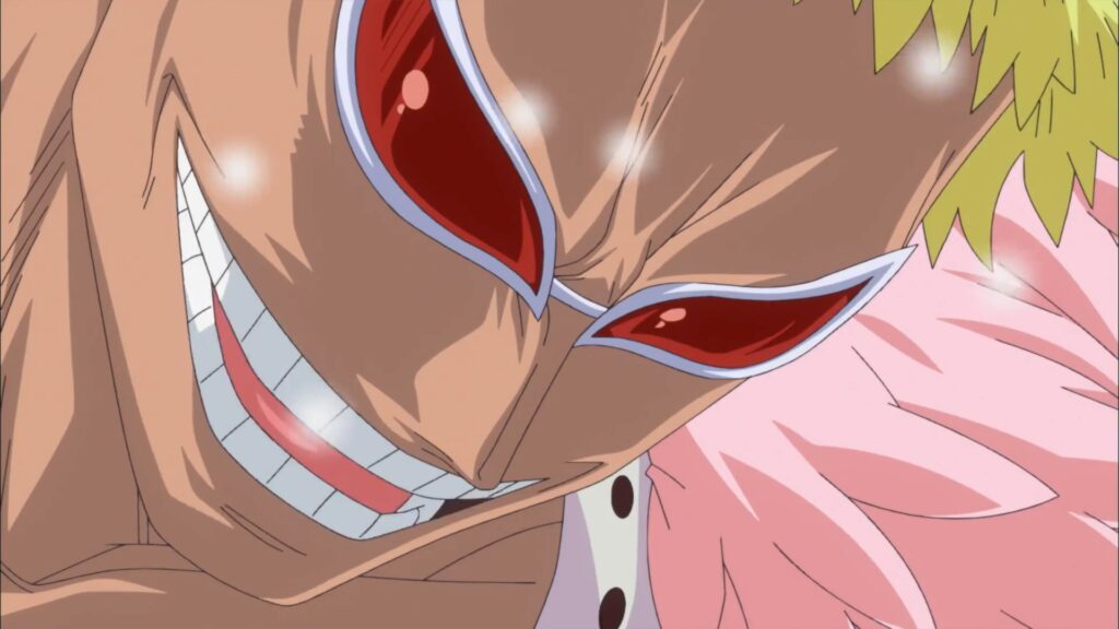 One Piece 624 One Piece Doflamingo Is about to kill Smoker.