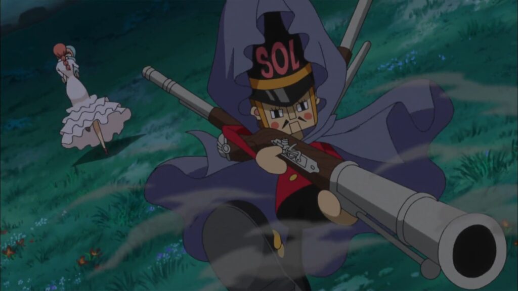 One Piece 641 The Toy Soldier is Kyros who was put under a spell by his enemies. Yet he continued to protect the princess.